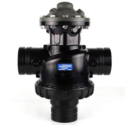 China Eco Friendly 3 Inch Water Backwash Equipment Custom Use Three Way Valve Flushing From Drain Port For Agriculture Irrigation Water Filtration Systems for sale