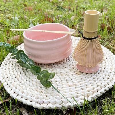 China Sustainable Wholesale Premium Japanese Ceremonial Matcha Tea Beater Set White Blue Pink Matcha Set for sale