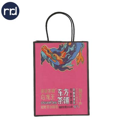 China RR Donnelley hotsale paper bags china kraft paper bag gift packaging recyclable paper bag for shopping for sale