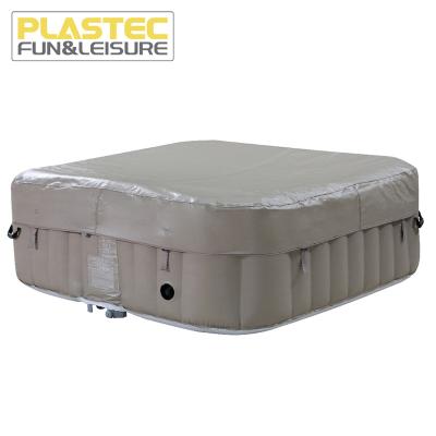 China China Manufacturer OEM ODM Best Factory Price Sale GS ETL Certificated 4 Person Square Shape Bubble Heater Inflatable SPA Pool 160 x 160 x 685cm for sale