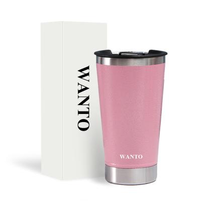 China Sustainable Wan To Double Wall Stainless Steel Tumbler Mug With Beer Opener New Arrival for sale