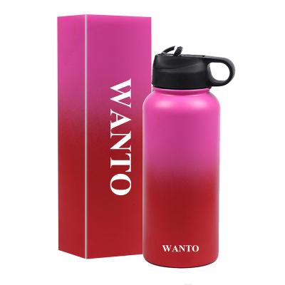 China PORTABLE Wan In Gradient Color Stainless Water Vacuum Flask Thermos for sale