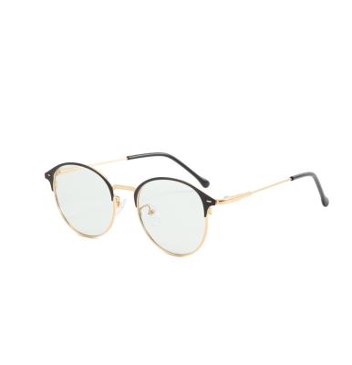 China Cheap Sport Price Cat Eye Semi Metal And Semicircular Anti Blue Light Polarizing Flat Mirror Glasses 8800 for sale