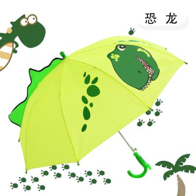 China Modern LS Child Kids Umbrella 3d Cartoon Umbrella Lightweight Animal Manual Open Stick Umbrella Upright Animal for sale