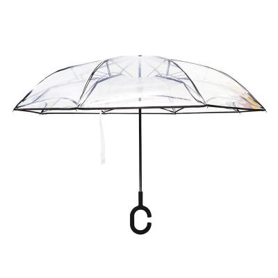 China Green Modern C-handle LS Reverse Folding Umbrella, Automatic Reverse Umbrella, Umbrella Reverse for sale