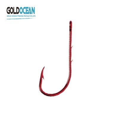 China Goldocean Hi-Carbon Steel Barbed Hook Bait Rig High Carbon Steel Hooks Long Leg Hook 1# -12# For Worm Rig Fishing Gear Pesca for sale