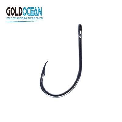 China Goldocean 8217 High Carbon Steel 3X Live Bait Fishhook Perfect Sharped J-Hooks Metal Jig Hook Black Strong Strong Building Hook for sale