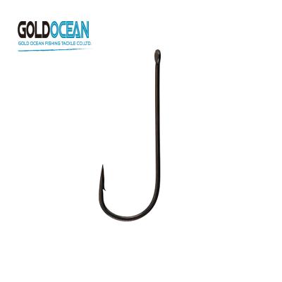 China Stel Goldocean High Carbon 8077 Aberdeen Long Leg Black Color Hooks Customized Packing Offset High Carbon Steel Hooks for sale