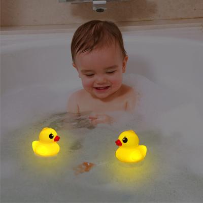 China Hot Selling Amazon Garden Cute Duck Shape IP68 Waterproof LED Night Light Lamps For Kids Baby Birthday Gifts for sale