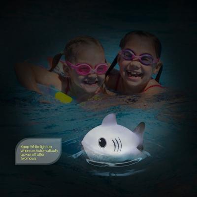 China solar rechargeable swimming pool ip68 rgb floating pool led swimming pool shark lights underwater for swimming pool for sale