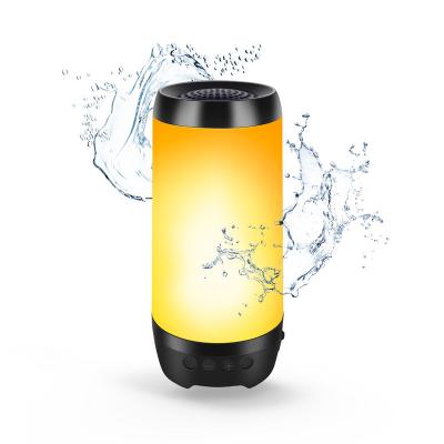 China Plastic Portable Speaker with Flame Light and Top Sound for Beach Sports Poolside Party Camping Shower for sale