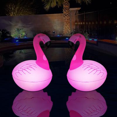 China Solar Floating Light 2021 Flamemingo Inflatable Pool Light With IP68 Waterproof Rate CT512 for sale