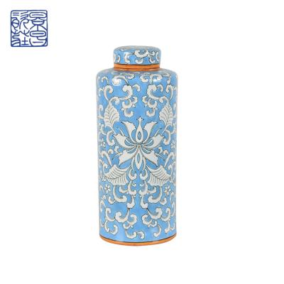 China Traditional Chinese Style Living Room Bedroom Ornaments Decoration Porcelain Ceramic Pot for sale