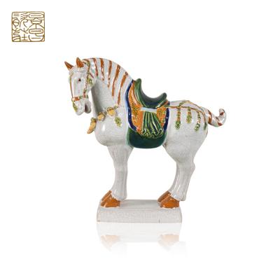 China China Supplier China Figure Porcelain Horse Miniature Ceramic Animal Sculpture For Home Decor for sale