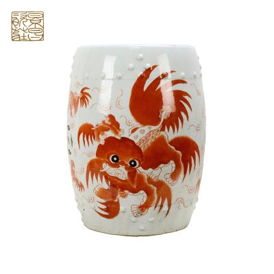 China Fashion Retro Modern Chinese Decorative Stool Park Stool Ceramic Outdoor Stool for sale