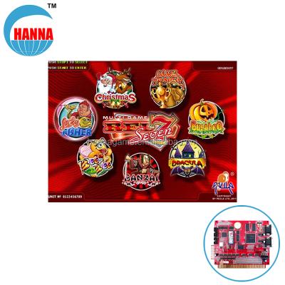 China Metal 7 multigame slot casino red board for sale