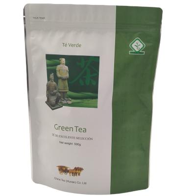 China Loose Tea HN09 wholesale factory price negotiable Chinese Cha Hot sale stand bag special 500g green tea for sale