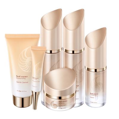 China Face Repairing Snail Skin Care Set Snail Whitening Face Cream Facial Serum Eye Cream Set Moisturizing Anti Aging Skin Care Set for sale