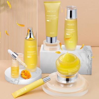 China Private Label Anti Aging Skin Care Sets With Korean Logo Skin Care Set Brighten Sooth Calendula Moisturizing Blueberry Kit For Women Facial for sale