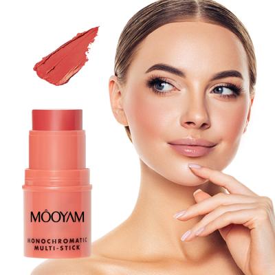 China Maquillaje Por Mayor Private Label Cosmetics Waterproof Makeup Cream Blush Stick High Pigment Face Blush Stick For Eyes Lips And Cheeks for sale