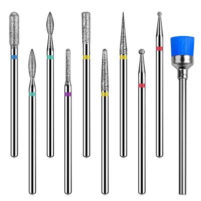 China Ail Drill Bit Set - Professional 3/32 Inch Efile Nail Bits Nail File Bit For Gel Acrylic Nails, 10PCS Diamond Cuticle Drill Bi YKG-DMJ-03 for sale