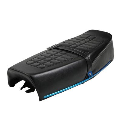 China Nitrogen cooling CG125 CG150 Iron Bottom Seat Black Soft Comfortable Leather Racer Motorcycle Seat Cushion for Honda with water proof function for sale