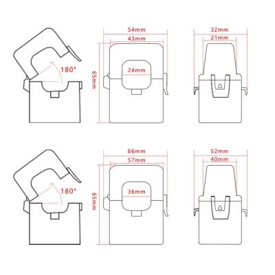 China Industrial Automation Control Current Sensor AC Split Core Current Sensor With AC Current 100-600A HGQ-36mm for sale