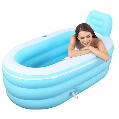 China Sustainable Customized Portable PVC Inflatable Sitting Bathtub For Adult for sale