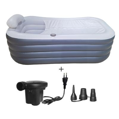 China Sustainable Luxurious Foldable PVC Inflatable Portable Folding Hot Tub Adult Bathtub / Foldable Bathtub for sale