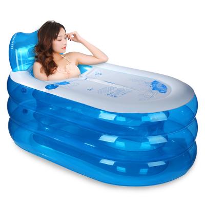 China PVC Free Cheap Inflatable Adult Bathtub Heart Shaped Round Corner Bathtub for sale