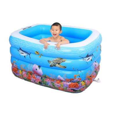 China Eco-friendly PVC AIGO Large PVC Plastic Inflatable Swimming Pool For Baby Kids Children for sale