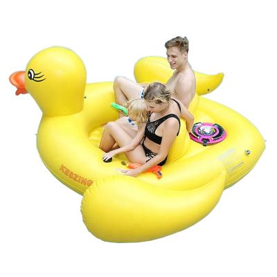 China 3 Person Public Large Summer Swimming Pool Inflatable PVC Air Mattress Pool Float for sale