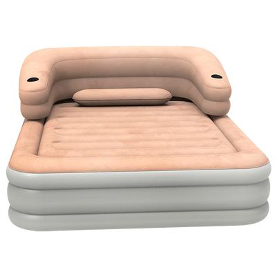 China Foldable Flocking Inflatable Bed Air Mattress For Home Air Furniture for sale