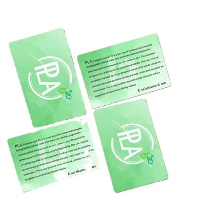 China Waterproof / Eco Friendly Cornstarch NFC RFID Card 100% Biodegradable Card Waterproof PLA Card for sale