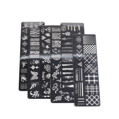 China Hot Selling Finger Nail Beauty Snake Nail Stamping Plate Laces Fruit Stamping Plates Nail Art for sale