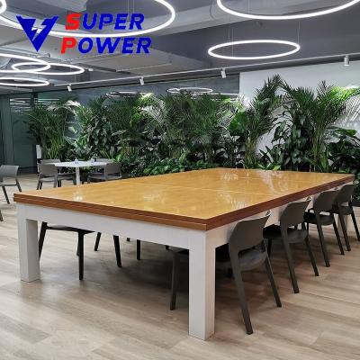 China Leather The best-selling modern luxury 2-in-1 pool table and SLATE dining table are custom sold for sale