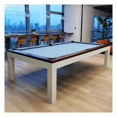 China Leatherand iron Family high quality 2-in-1 American pool table and 8-foot dining table sold wholesale for sale