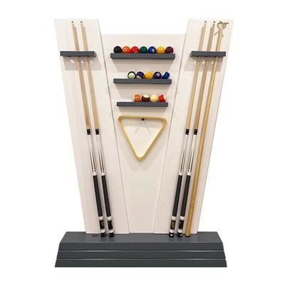 China PU High quality custom solid wood wall mounted billiard snooker pool cue rack for sale for sale