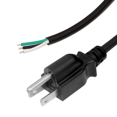 China Computer and laptop ac cable stripped and 3pin tinned Canada us america 125v power cord with usa plug for sale