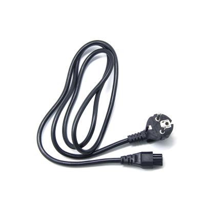 China EU 220v AC Power Cord 3 Pin Plug Standard CE 3 Pin Power Cable For Computer and Laptop Free Sample for sale