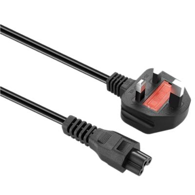 China Computer and Laptop 6ft 18 A.W.G. Notebook Power Cord England with IEC-320-C5 fuse to UK BS1363 plug for sale