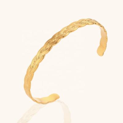 China INS Style Concise Adjustable Waterproof Tarnish Bracelet 18k Open Waterproof Gold Plated Jewelry for sale