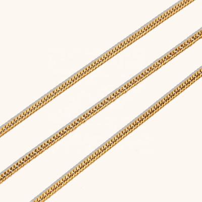 China Waterproof Dingran Braided Encryption Chain Jewelry Set 18k Pvd Gold Plated Stainless Steel Jewelry Choker Necklace For Women for sale