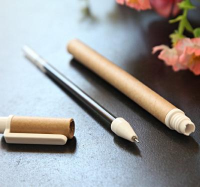 China 2022 Promotional Pen 2022 Cheap Promotion Eco Kraft Paper Ball Pen With Logo for sale