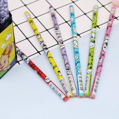 China office & School Pencil Wholesale Back To School Cheap Price Gift Custom Wooden Pencil 7 Inch Lead Triangle Hexagonal Round Pencil With Eraser for sale