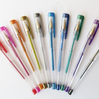 China Promotional Pen Gel Pen Set 6/10/12/24/30/48/50/100 Colors Marker Adult Drawing Glitter/24 Fashionable Colors 11cm S Clear for sale