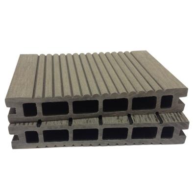 China UV Resistant Anti Slip Plastic Wood Composite Rot Proof Cavity WPC Composite Decking Boards for sale