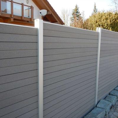 China Easily Assembled DIY Home and Garden Installation Wood Composite Wpc Outdoor Windproof Fence for sale