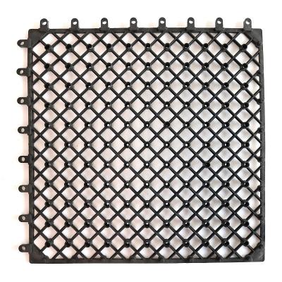 China WPC Tile Interlocking Snap-In Easy Click Lock Recycled Plastic Flooring Underbed For Composite Wood Plastic Wpc Deck Tiles for sale