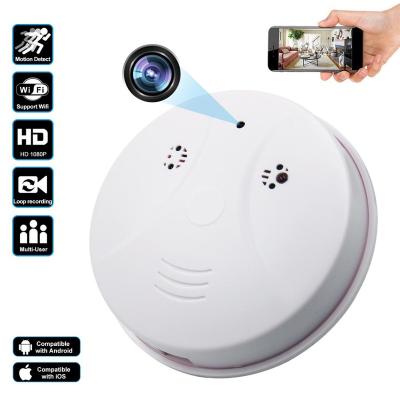 China Real Time Video Image Long Mini Wifi Camera Spy Camera Factory Direct 3 Year Warranty Smoke Detector Hidden Wireless Camera Time Recorder for sale